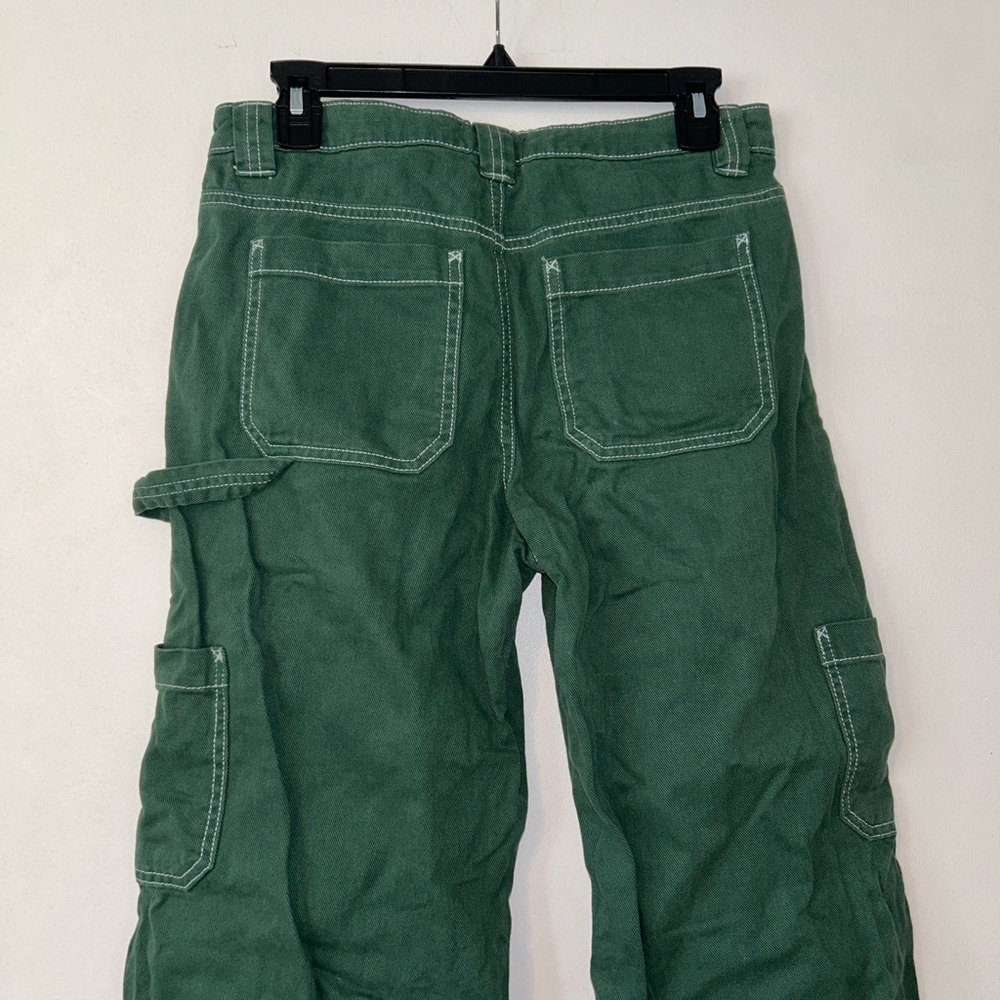 Garage‎ Dani Carpenter Pants Forest Green Cotton Cargo juniors sz 3 relaxed fit - Picture 7 of 12